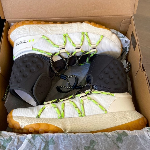 UNDER ARMOUR HOVR Summit Fat Tire Cuff shoes SIZE M:10.5 W:12 COLOUR: Grey/Green - Picture 1 of 4